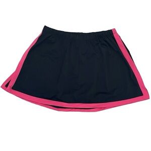 Swim 365 Womens Swim Skirt Bottom Size 18 Black Pink Attached Shorts